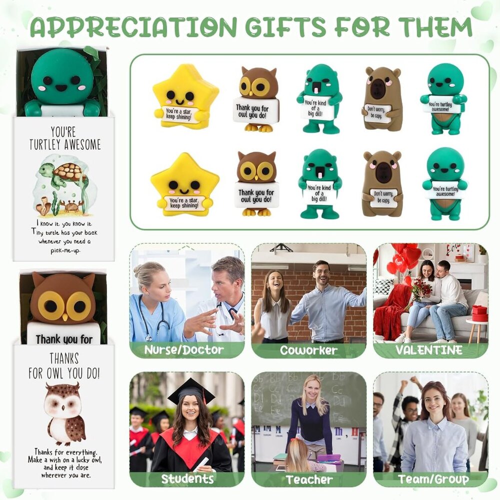 100 Set Bulk Valentines Day Gifts for Coworkers Employee Small Funny Desk Pets C - Picture 6 of 7